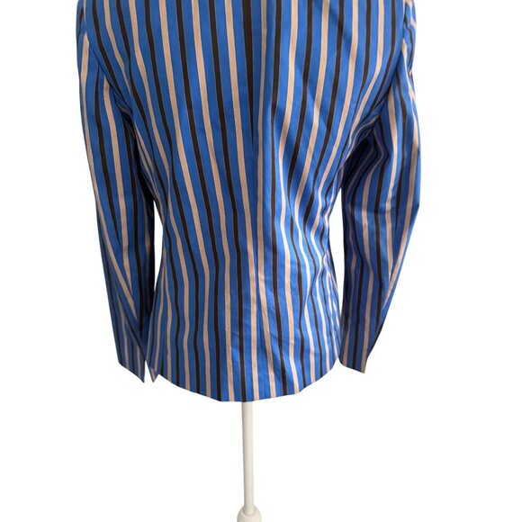 AKRIS PUNTO Blue Pinstriped Blazer Jacket Size US 8 - Picture 8 of 13
